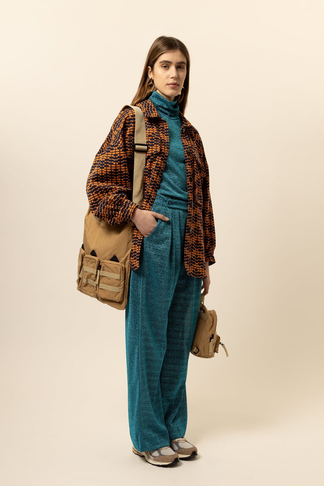 PEACH - LUREX TURCHESE