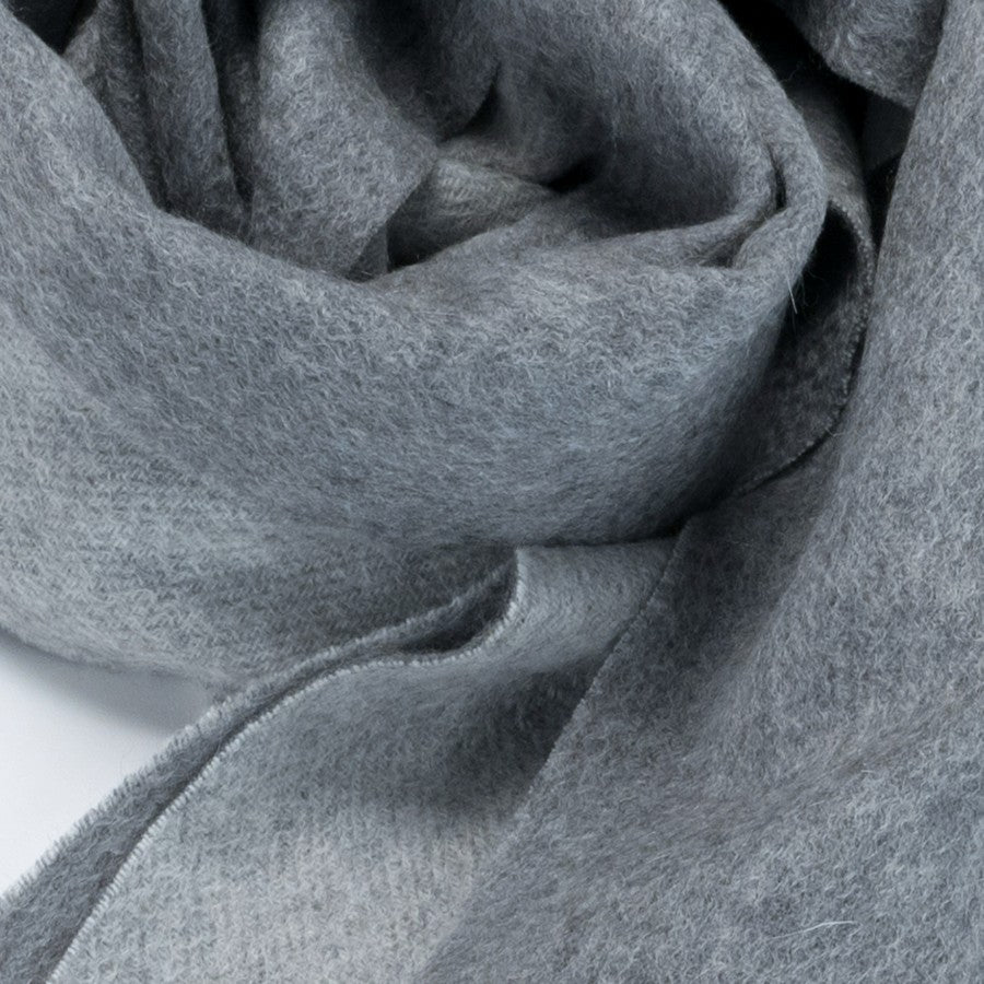 Sciarpa  "Biella Frange" colore grigio/avorio