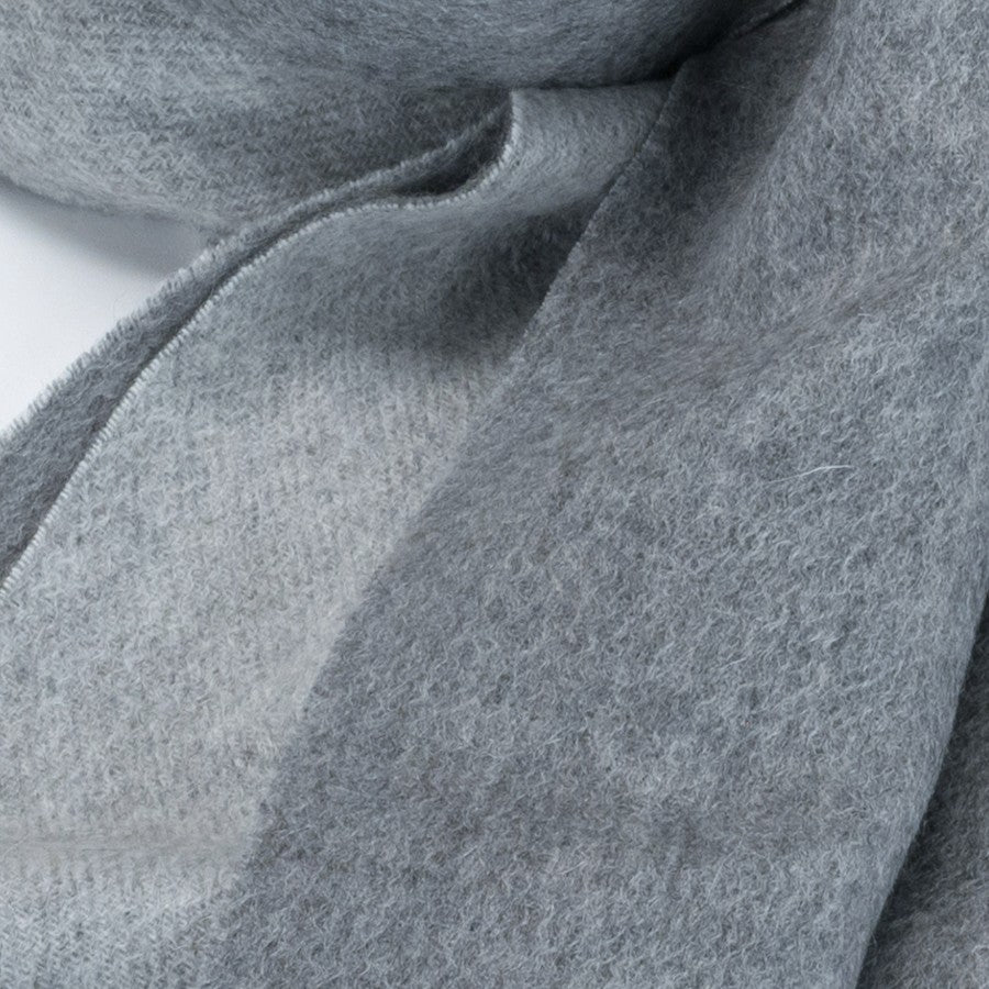 Sciarpa  "Biella Frange" colore grigio/avorio