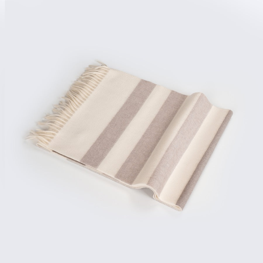 Sciarpa "Cannes Frange" colore argilla