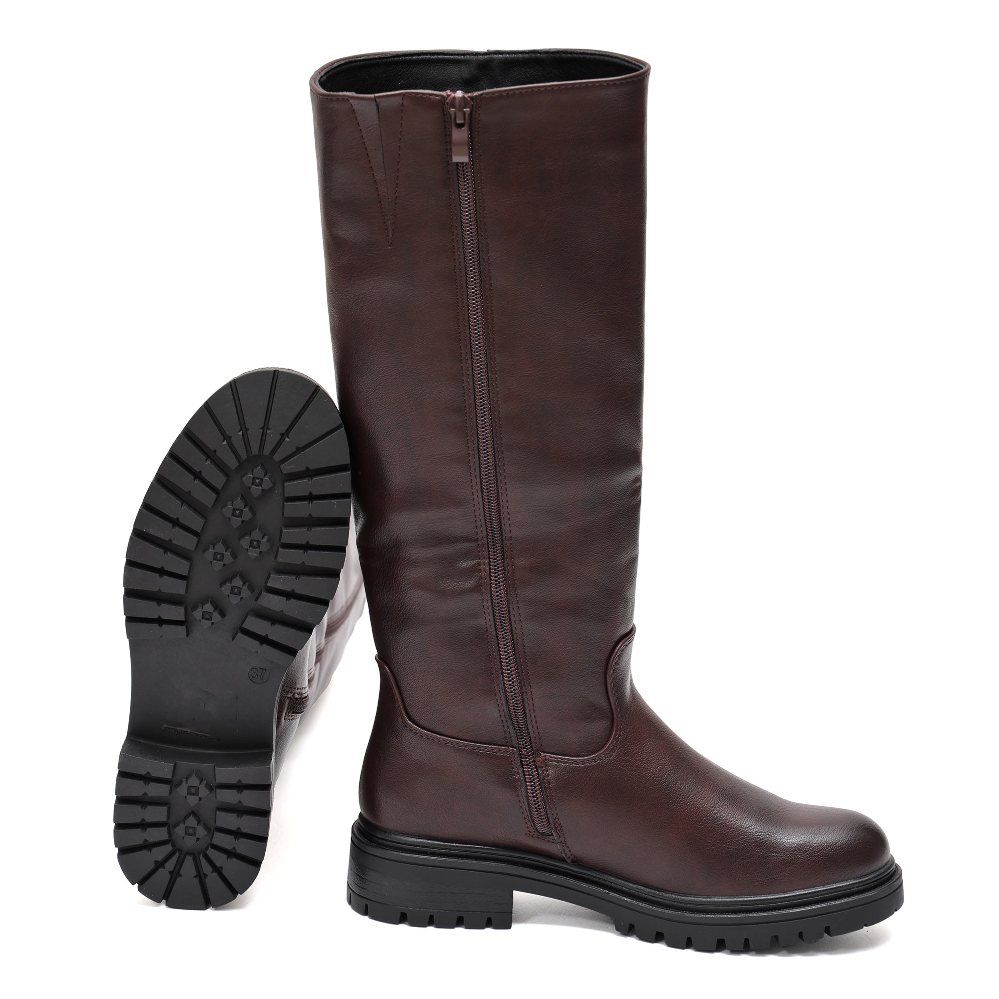 Stivale in simil pelle Bordeaux