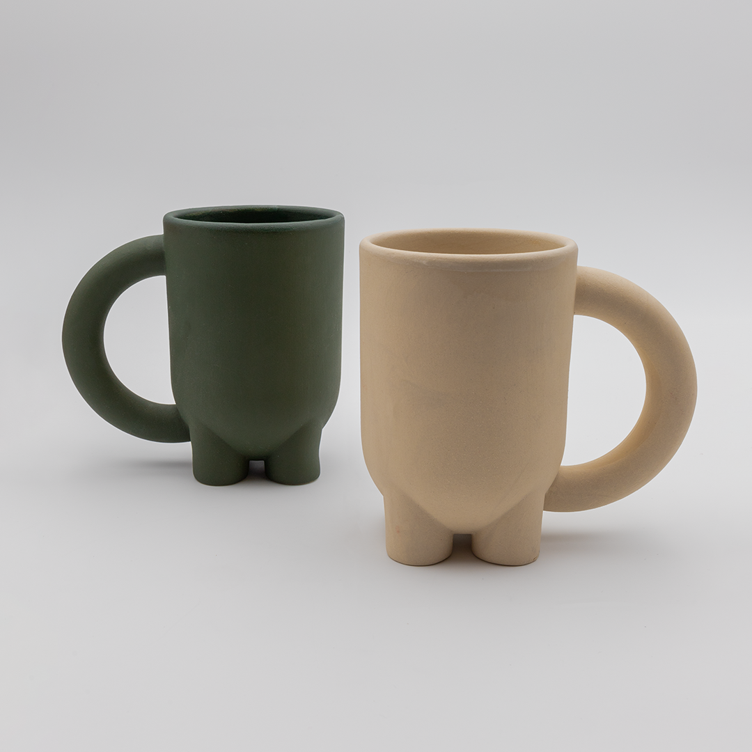 MUG WITH BIG HANDLE - OFF WHITE