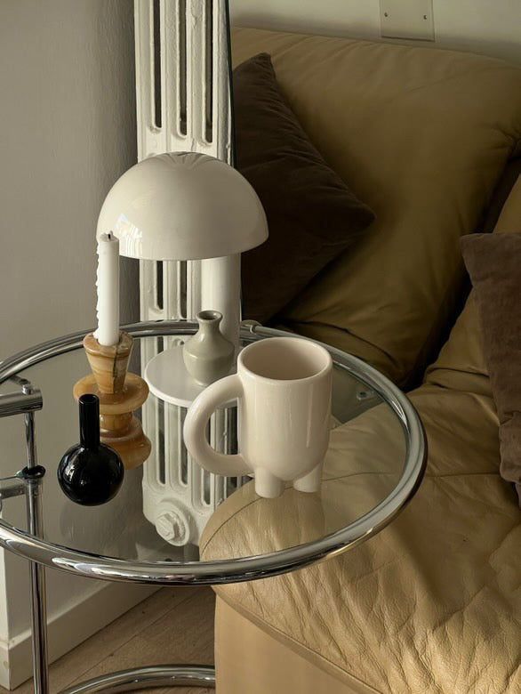 MUG WITH BIG HANDLE - BONE