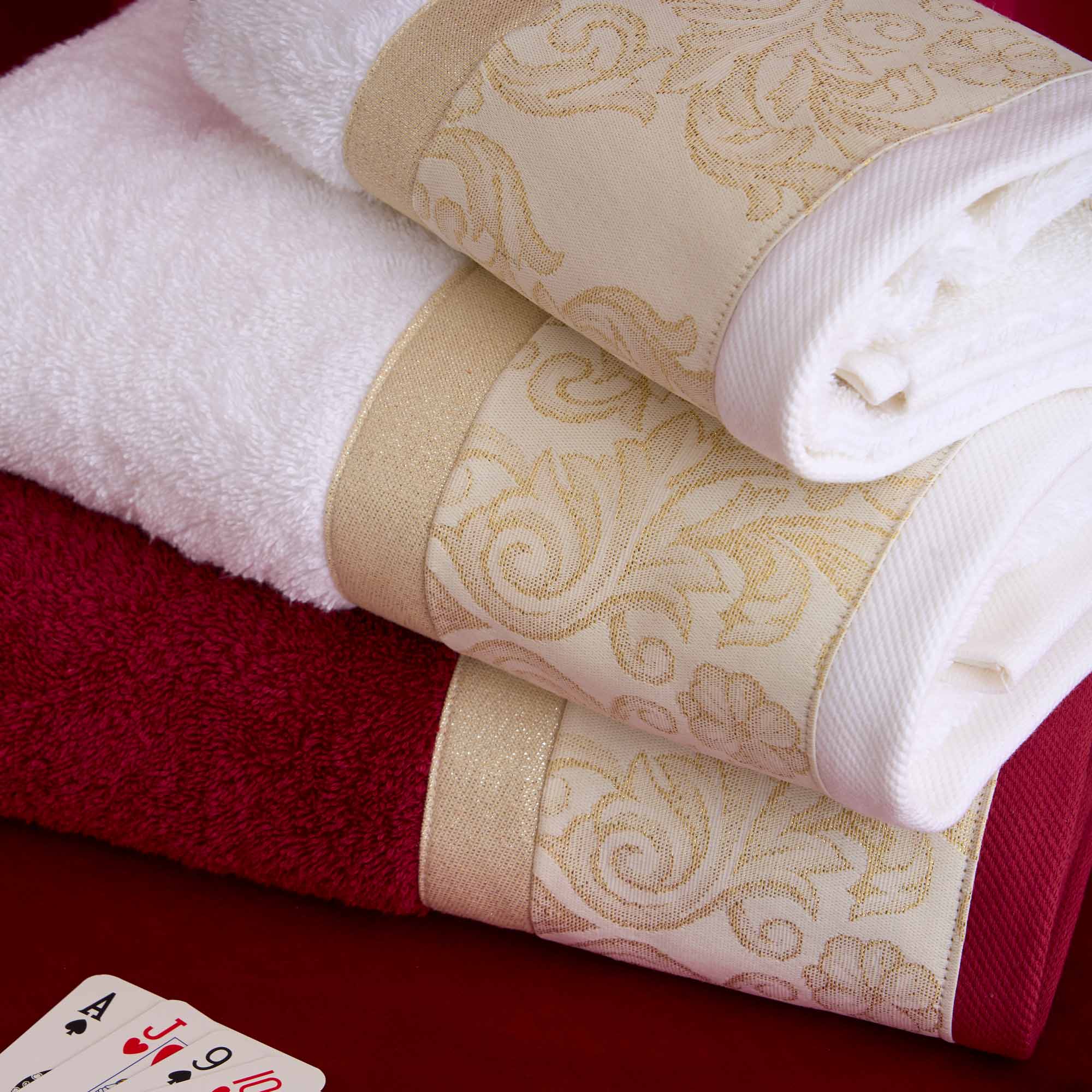 NEVE Set Asciugamani Viso + Ospite, Valenza/Oro