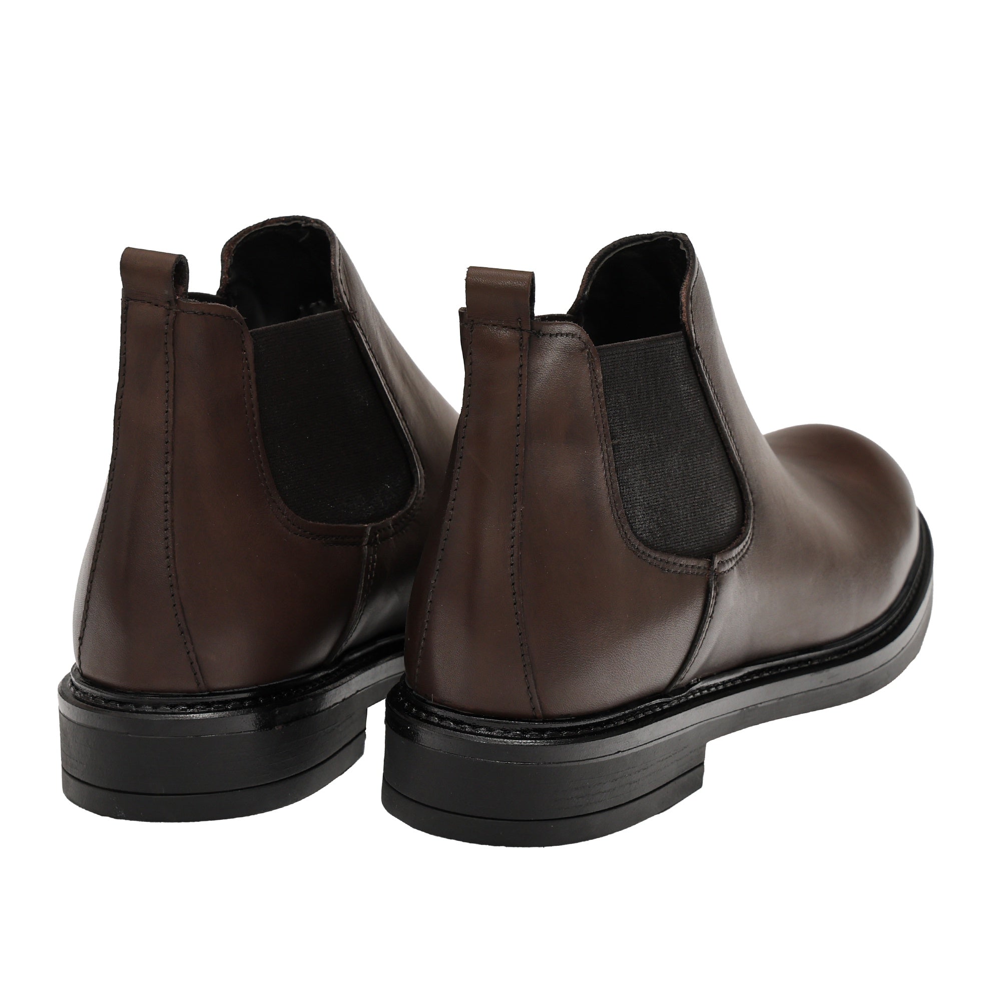 Beatles in pelle con fascia elastica Testa di moro