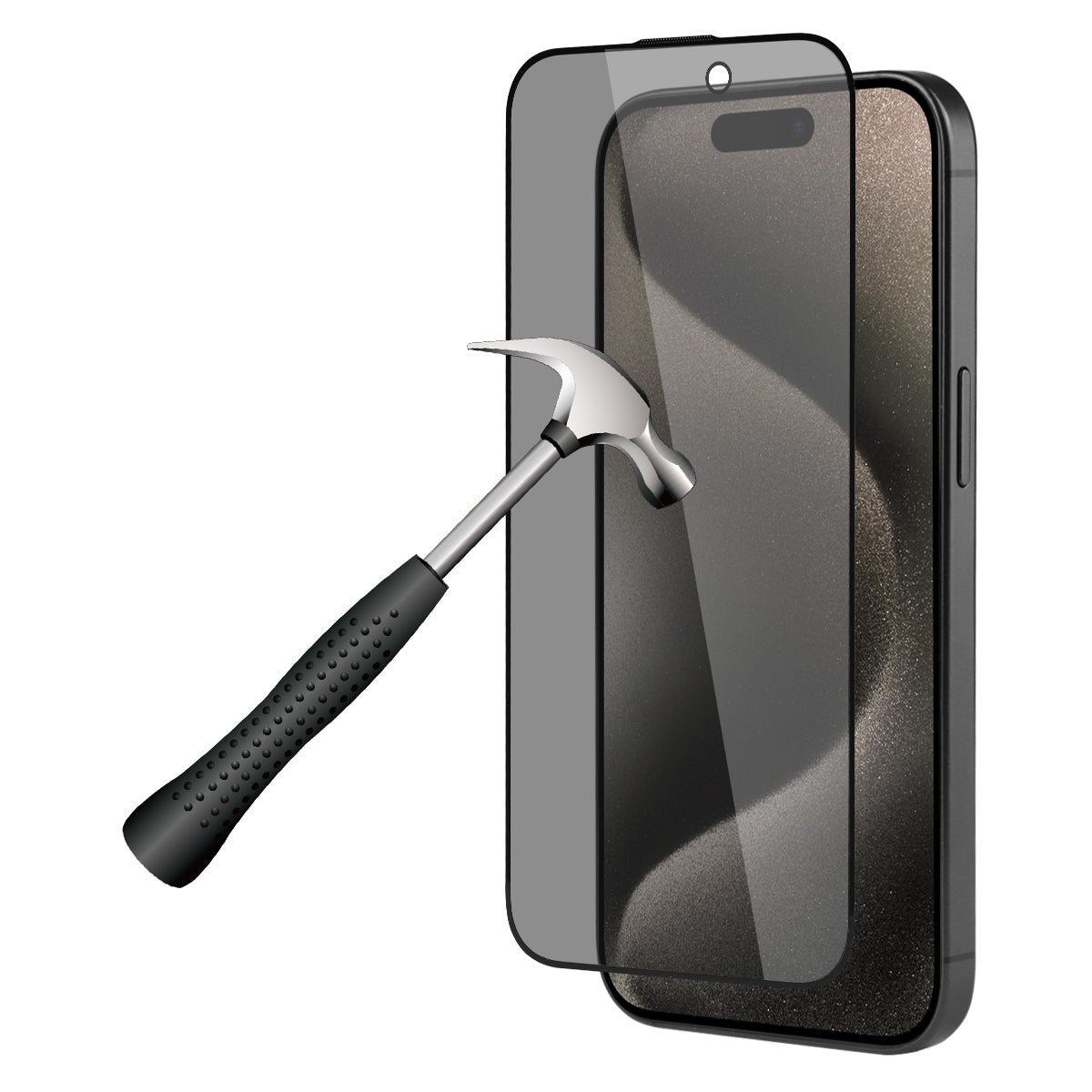 Pellicola Protettiva In Vetro Temperato Platino Per Iphone 15Pro - Antipolvere, Senza Bolle E Ad Alta Resistenza - Nero