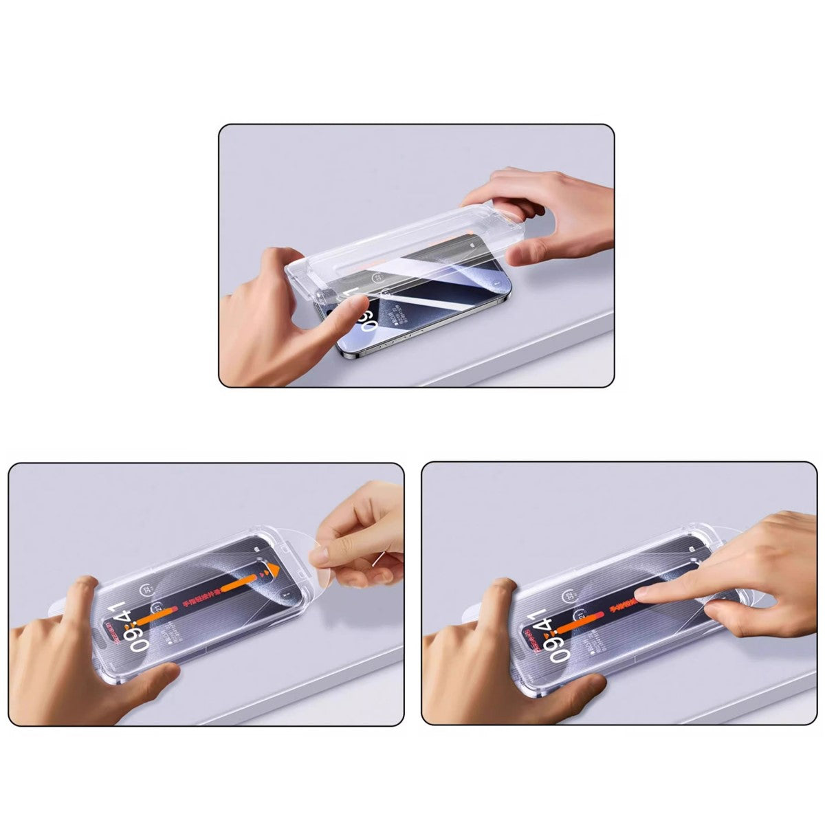 Pellicola Protettiva In Vetro Temperato Platino Per Iphone 15Pro - Antipolvere, Senza Bolle E Ad Alta Resistenza - Trasparente