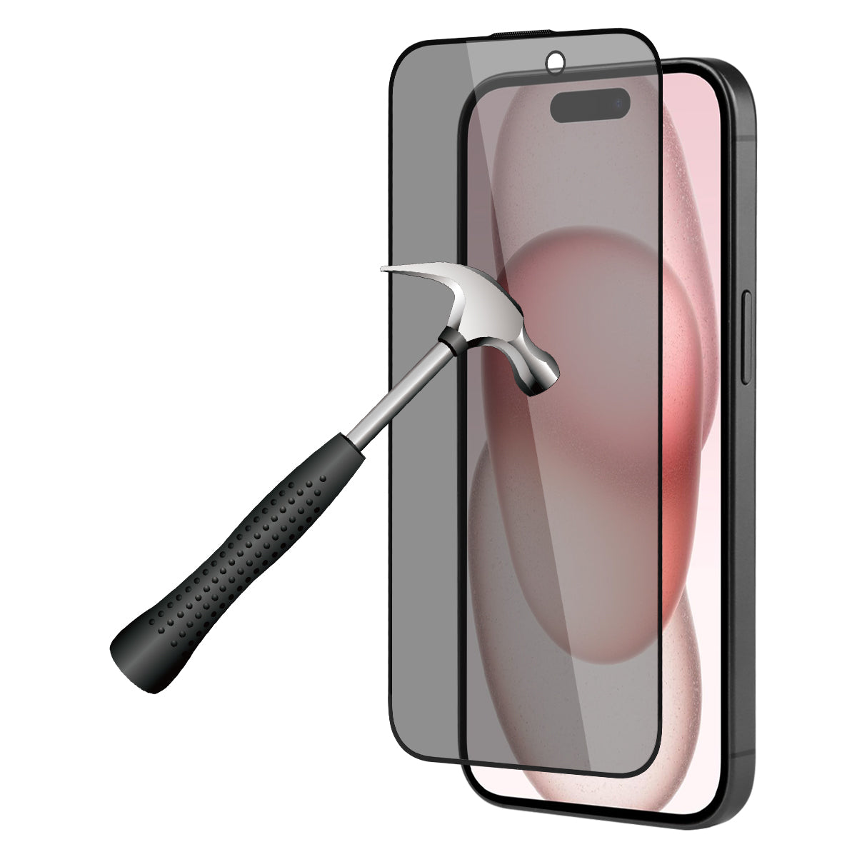 Pellicola Protettiva In Vetro Temperato Platino Per Iphone 15 - Antipolvere, Senza Bolle E Ad Alta Resistenza - Nero