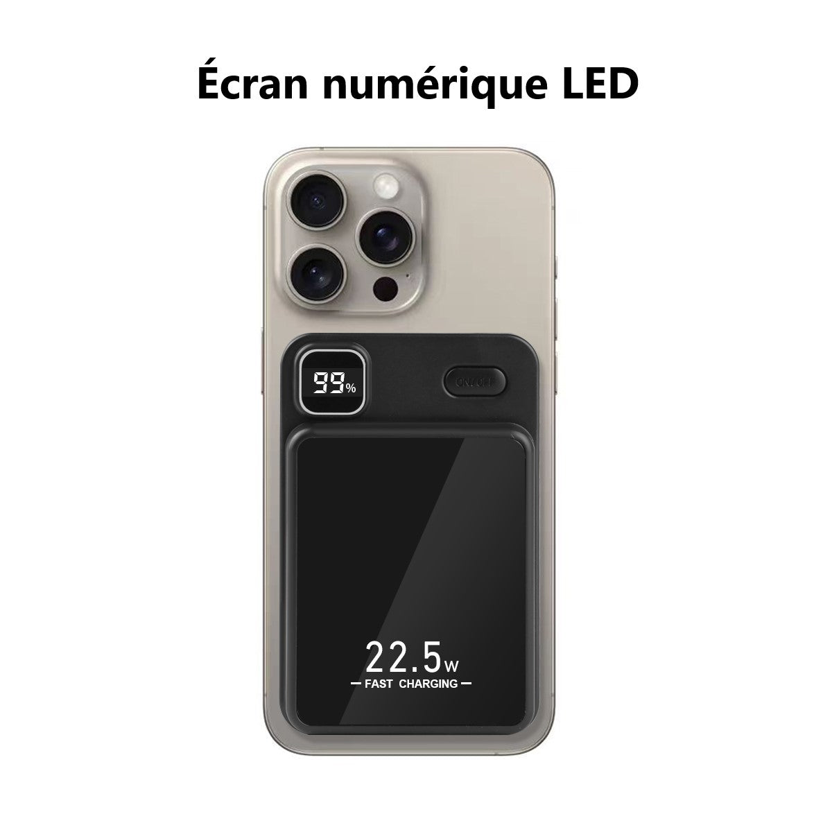POWER BANK 10000 mAh CON SCHERMO LED MAGSAFE