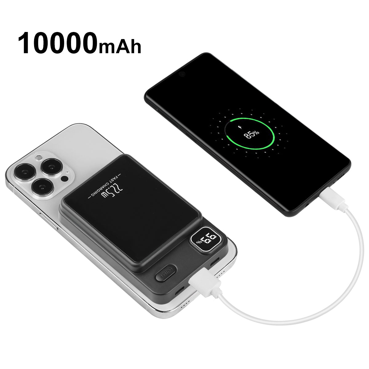 POWER BANK 10000 mAh CON SCHERMO LED MAGSAFE