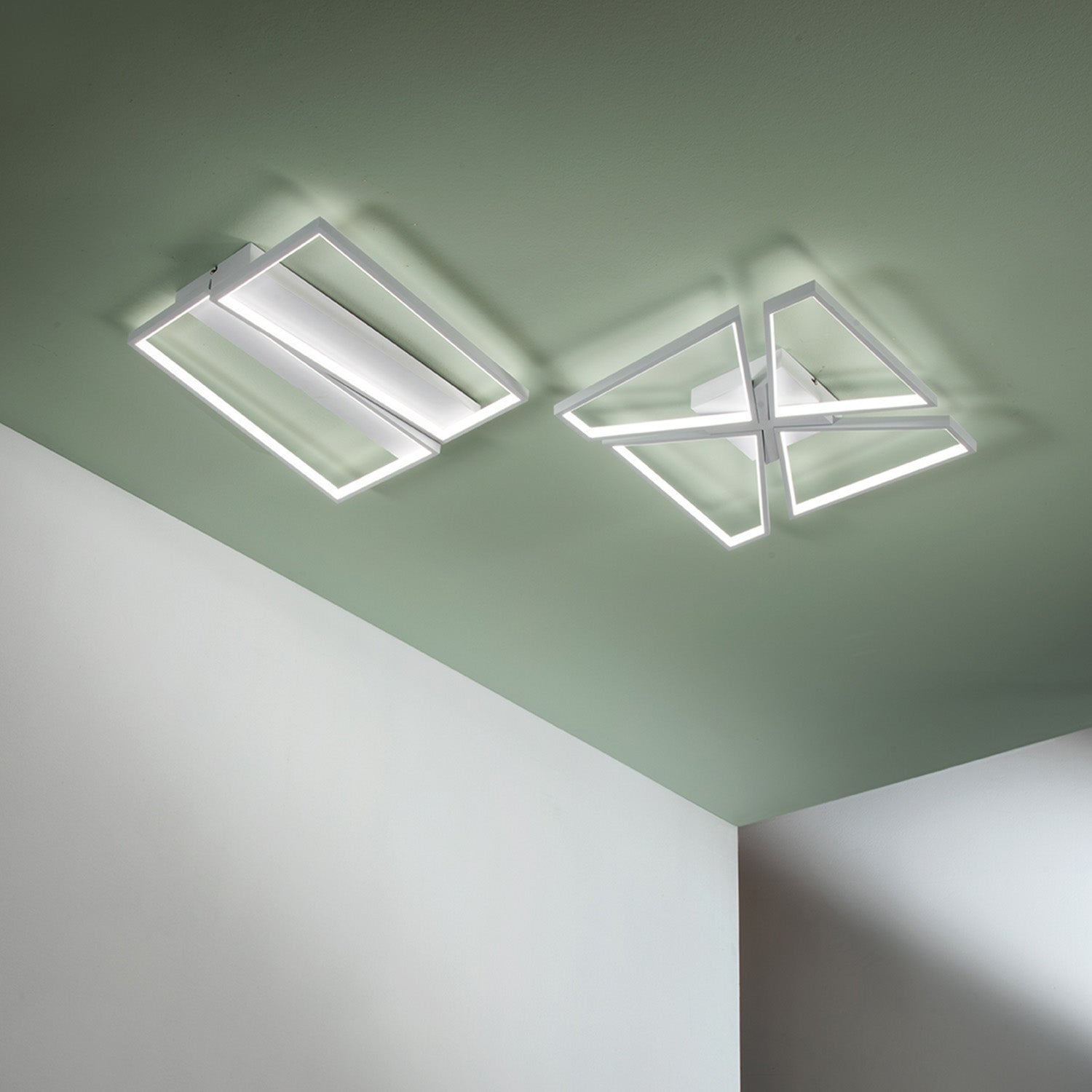 Square Plafoniera Bianco