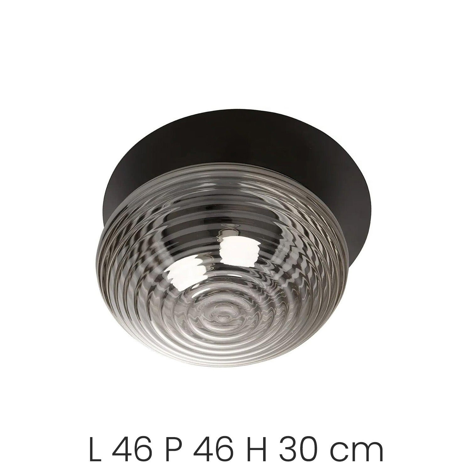 Tondo Plafoniera Nero