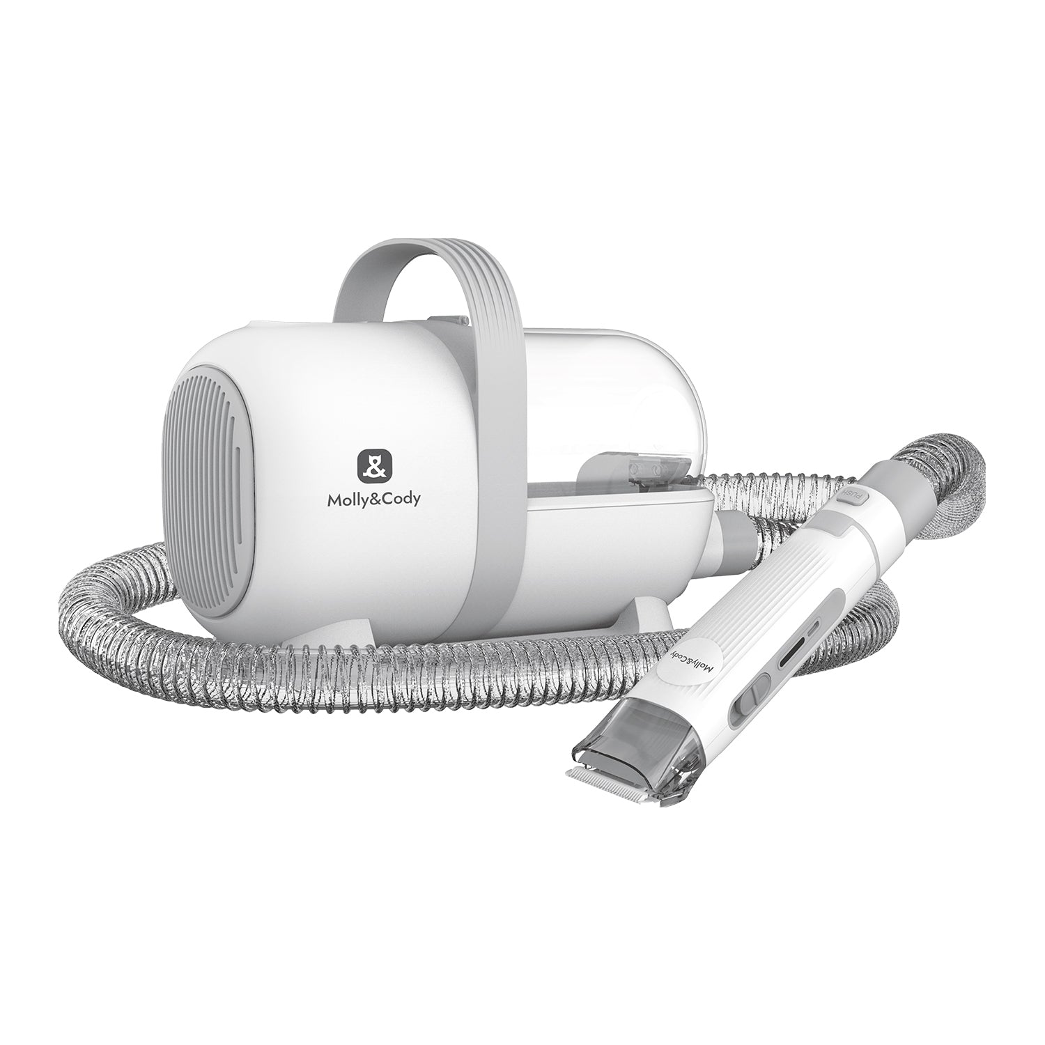 Pet grooming kit & vacuum cleaner white