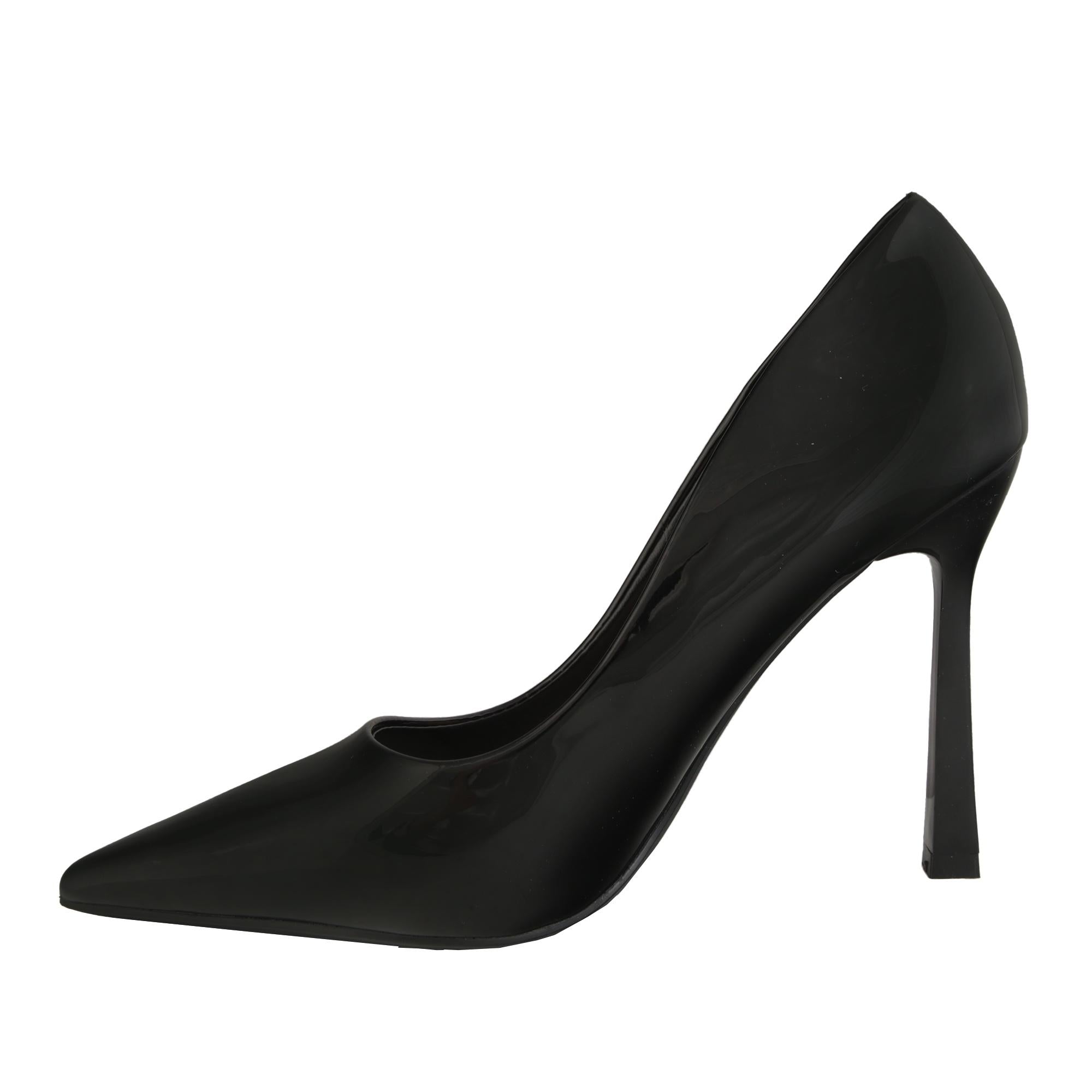 Dècolletè pumps verniciati con tacco alto a spillo Nero