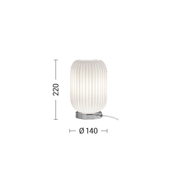 Lampada da tavolo RIGADIN - Bianco Satinato