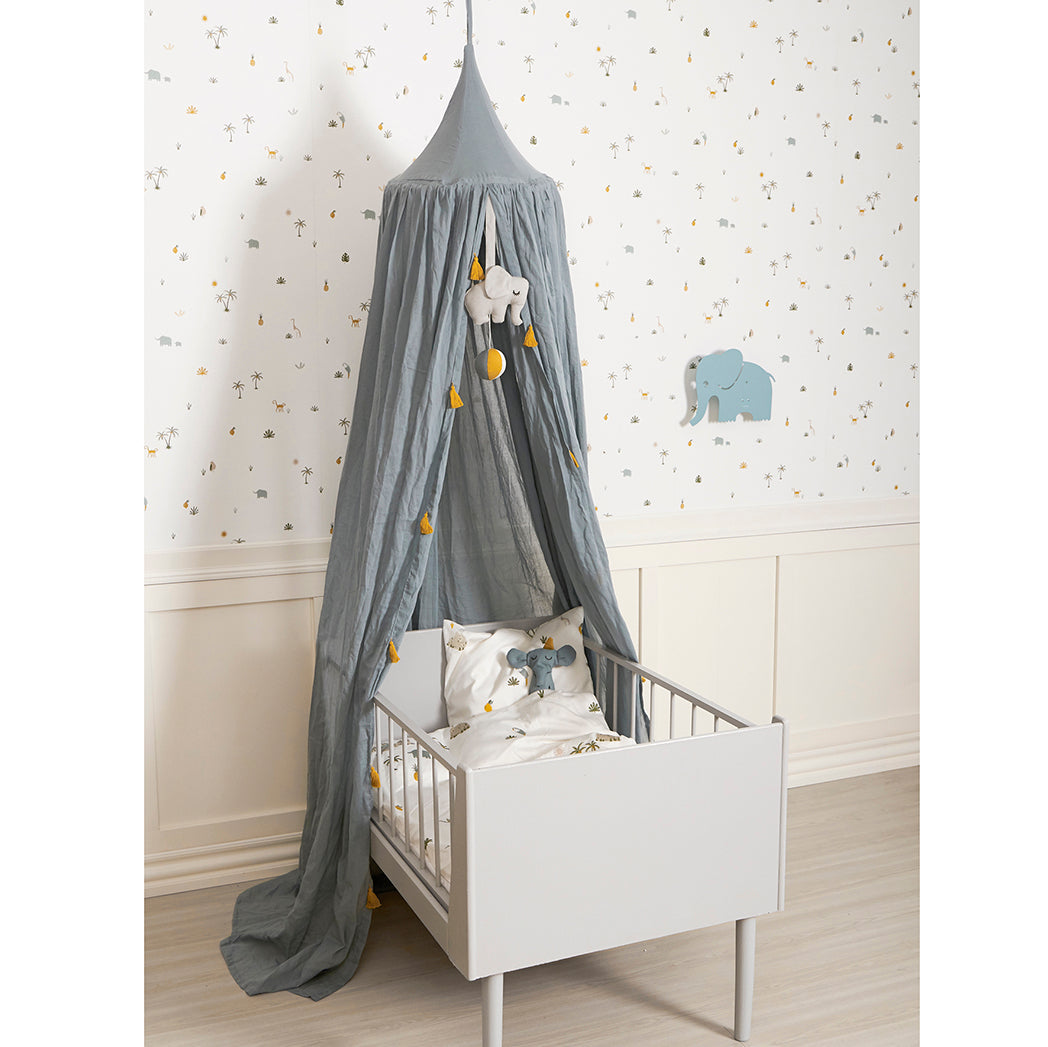 CANOPY grigio mare con nappe