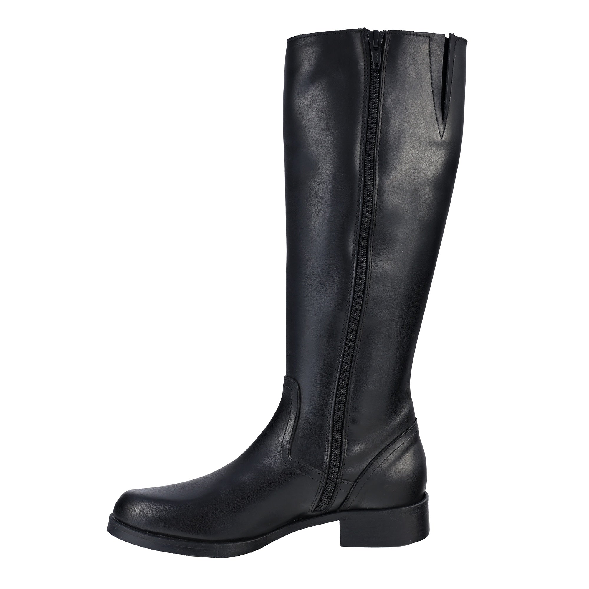 Stivali bassi in vera pelle di vitello Nero