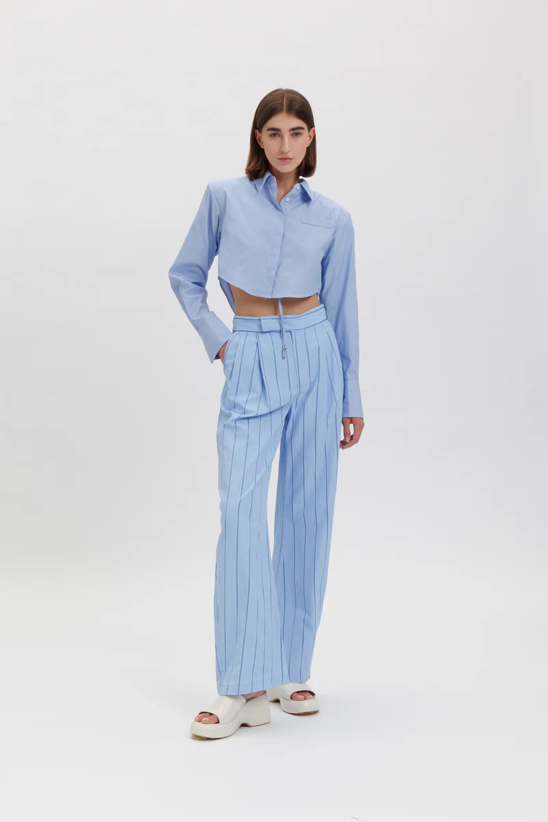 PANTALONE UOMO IN GESSATO Blue Ministripes