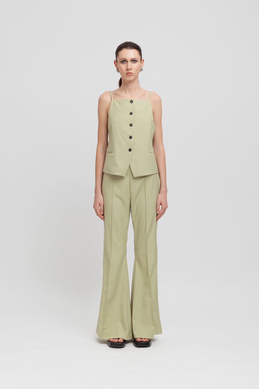 Top gilet  in gabardina