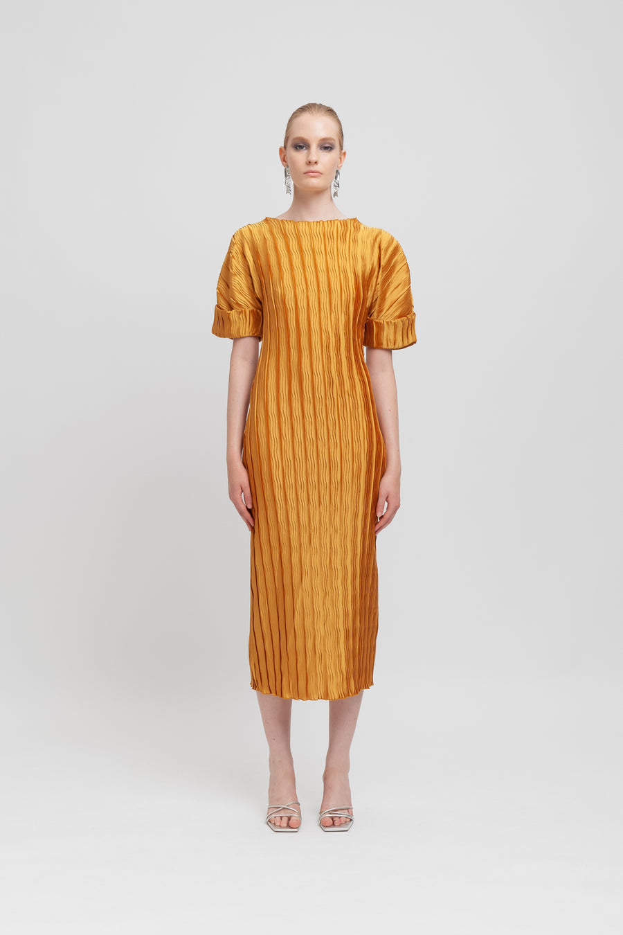 Abito midi in plissè