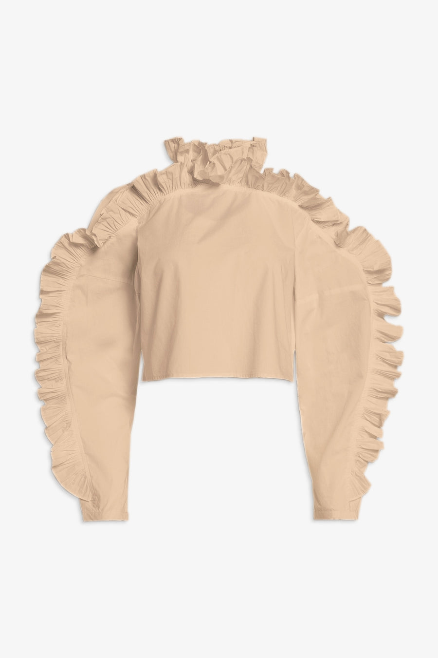 Crop top con ruches