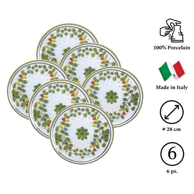 MARITIME Set Da 6 Piatto Piano 28Cm Genova