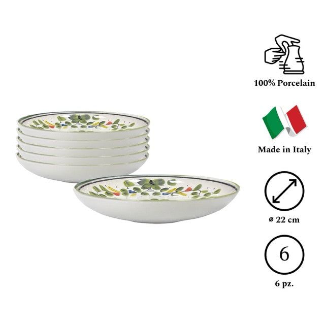 MARITIME Set Da 6 Piatto Fondo 22Cm Genova