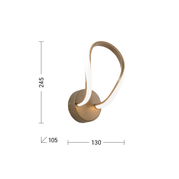 Lampada da parete SAVOY - Oro satinato