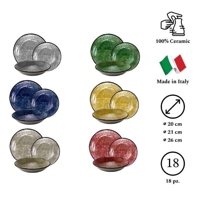 PRETA Jeans Set piatti da 18 pezzi colori Assortiti