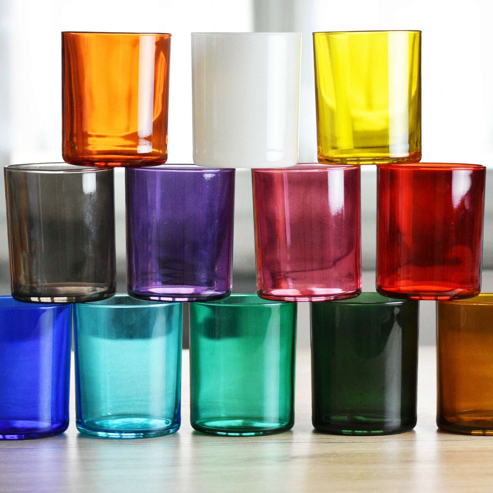 AERE Set 6 Bicchieri In Vetro 25Cl Multicolor Modern