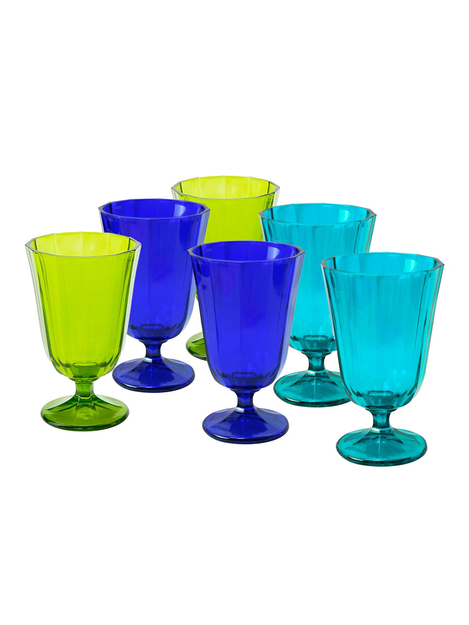 ANA Set 6 Calici Bassi In Vetro 25Cl Multicolor
