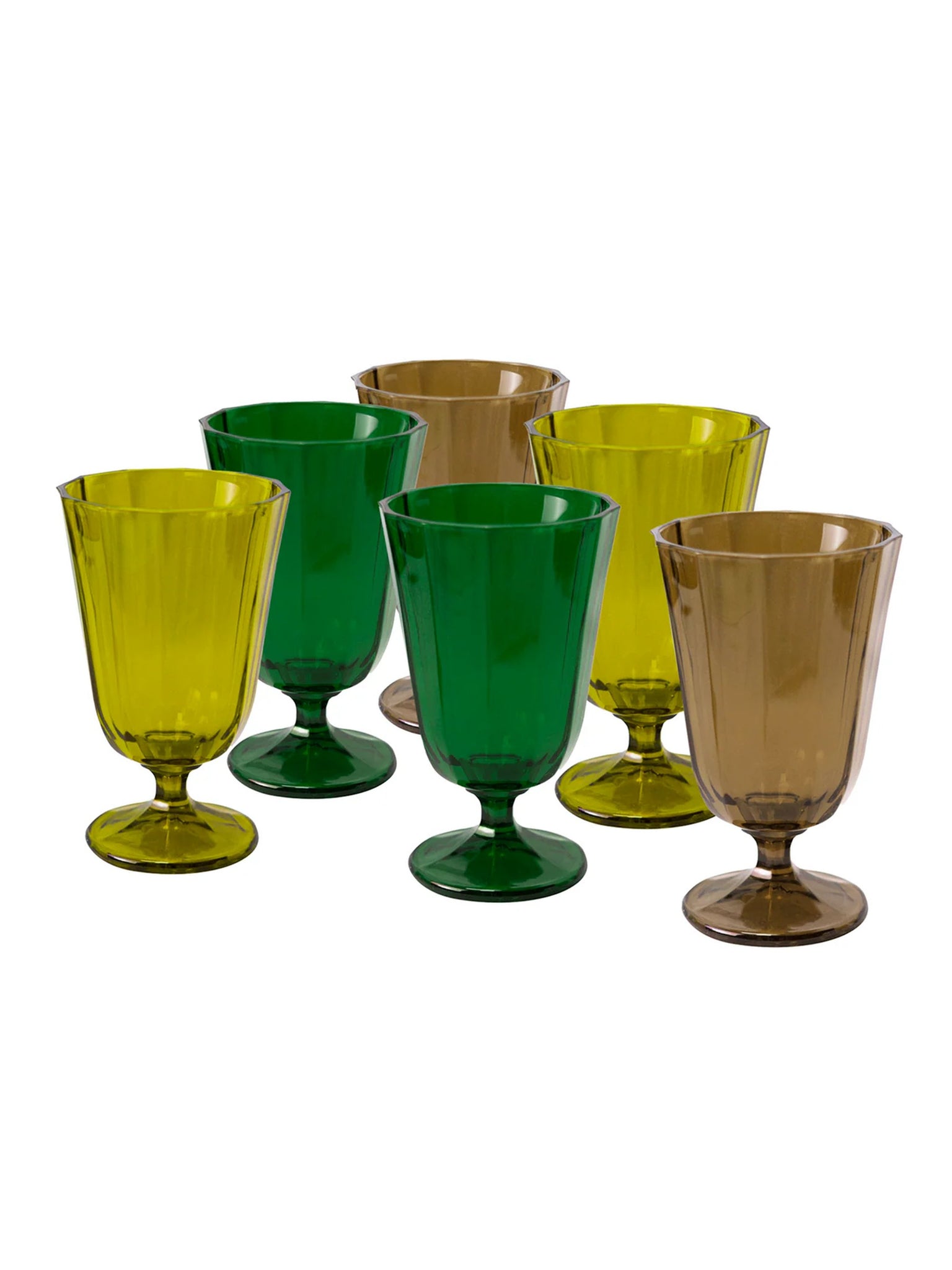 ANA Set 6 Calici Bassi In Vetro 25Cl Multicolor Autunno