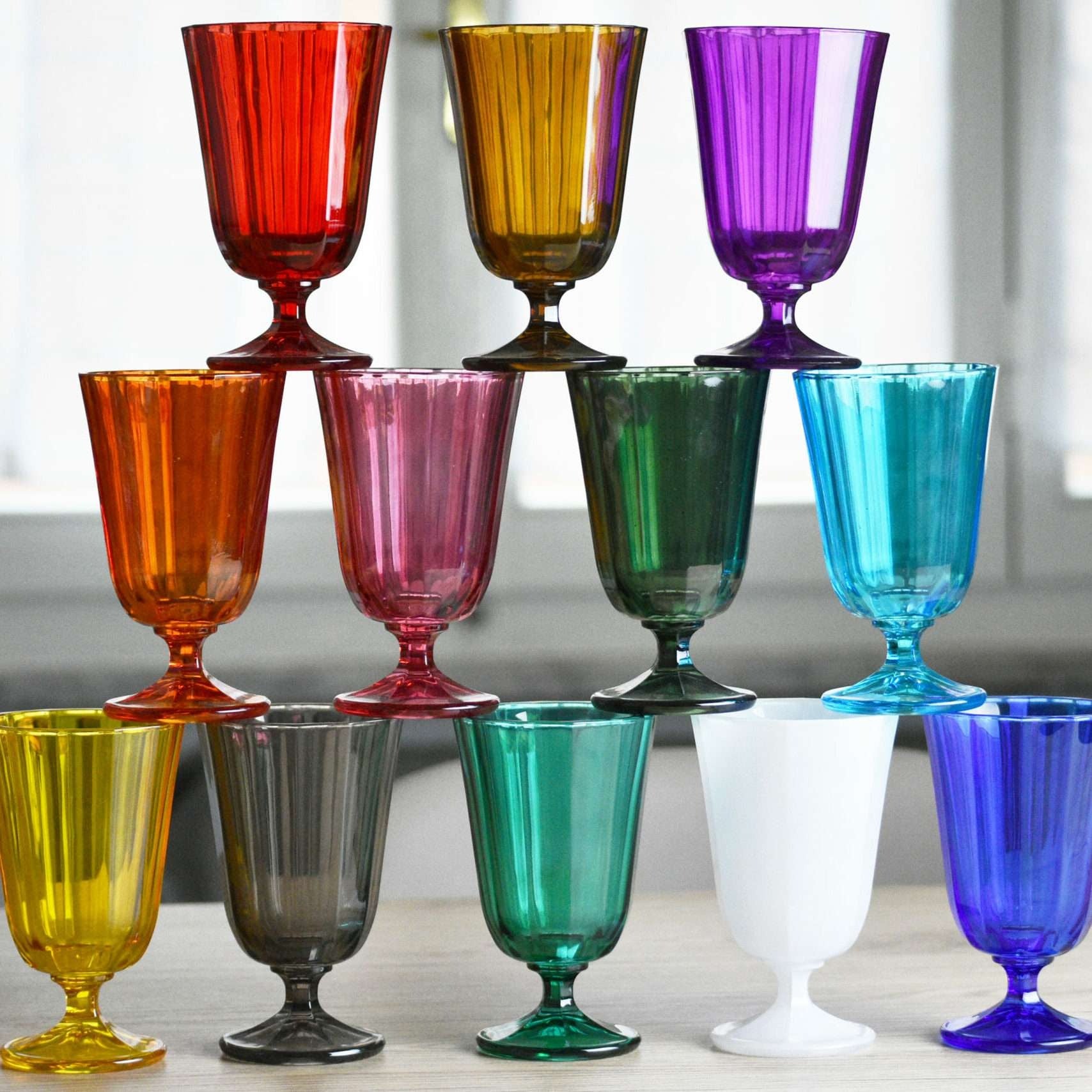 ANA Set 6 Calici Bassi In Vetro 25Cl Multicolor Autunno