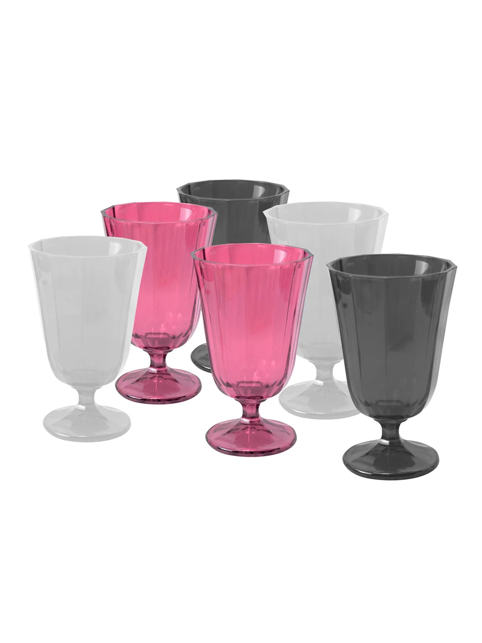 ANA Set 6 Calici Bassi In Vetro 25Cl Multicolor Modern