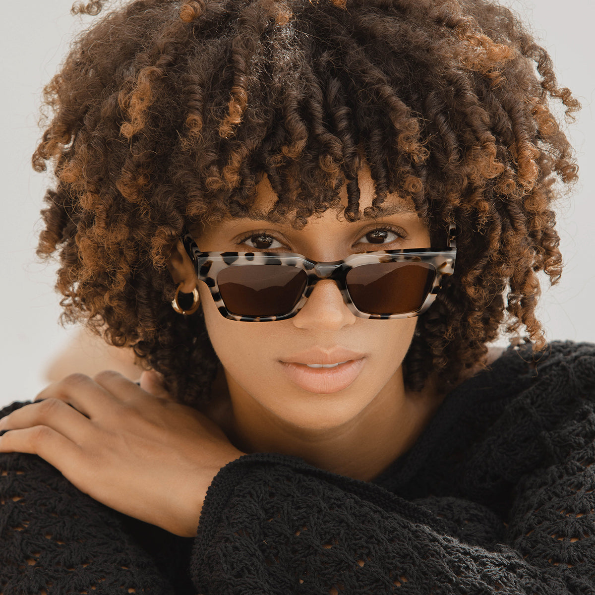 NO FLASHES - Blush Tortoise / Coffee Brown