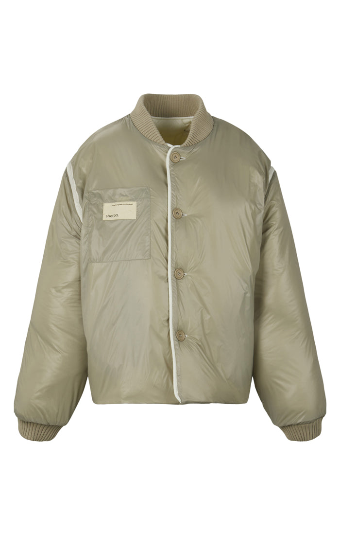 MAYA YAMDROF BOMBER - BIANCO INVERNALE / GRIGIO