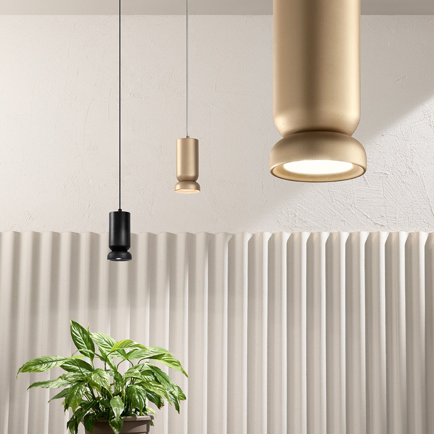 Lampada a sospensione Lilium - Oro