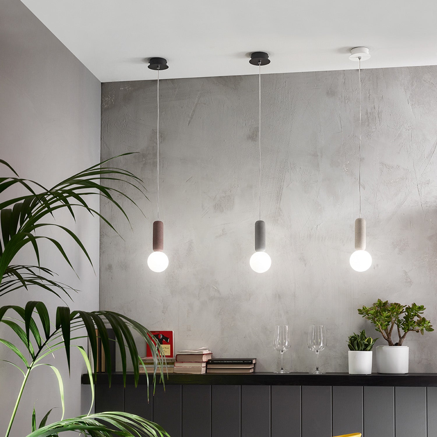 Rock Lampada a Sospensione Cemento