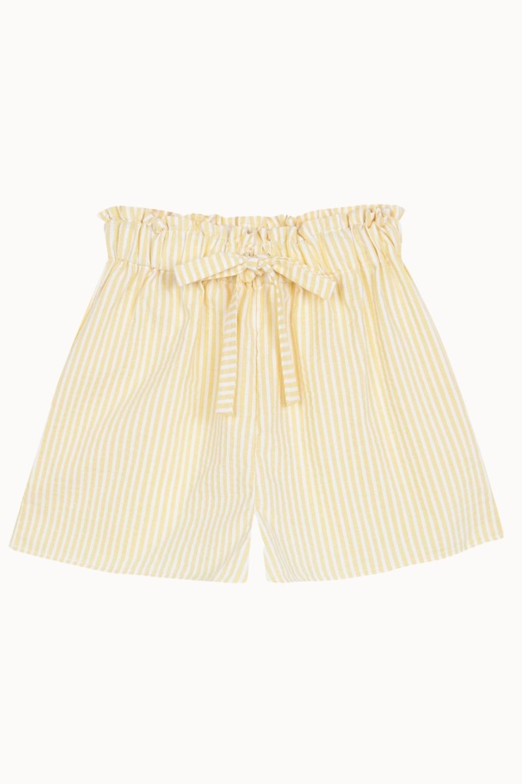 Pantaloncini a Righe Gialle in Cotone – Bohodot
