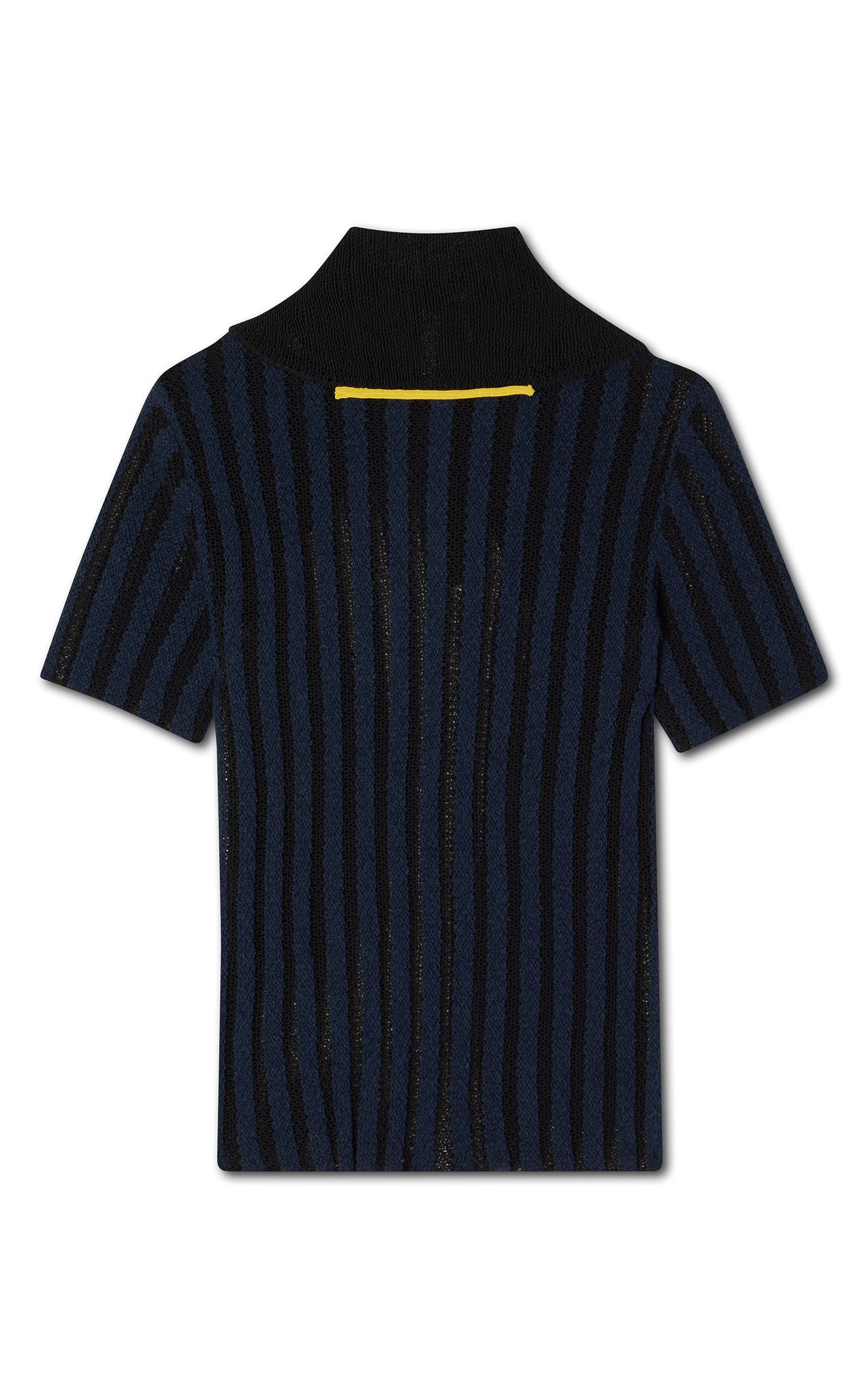 Ribbed polo t-shirt Black