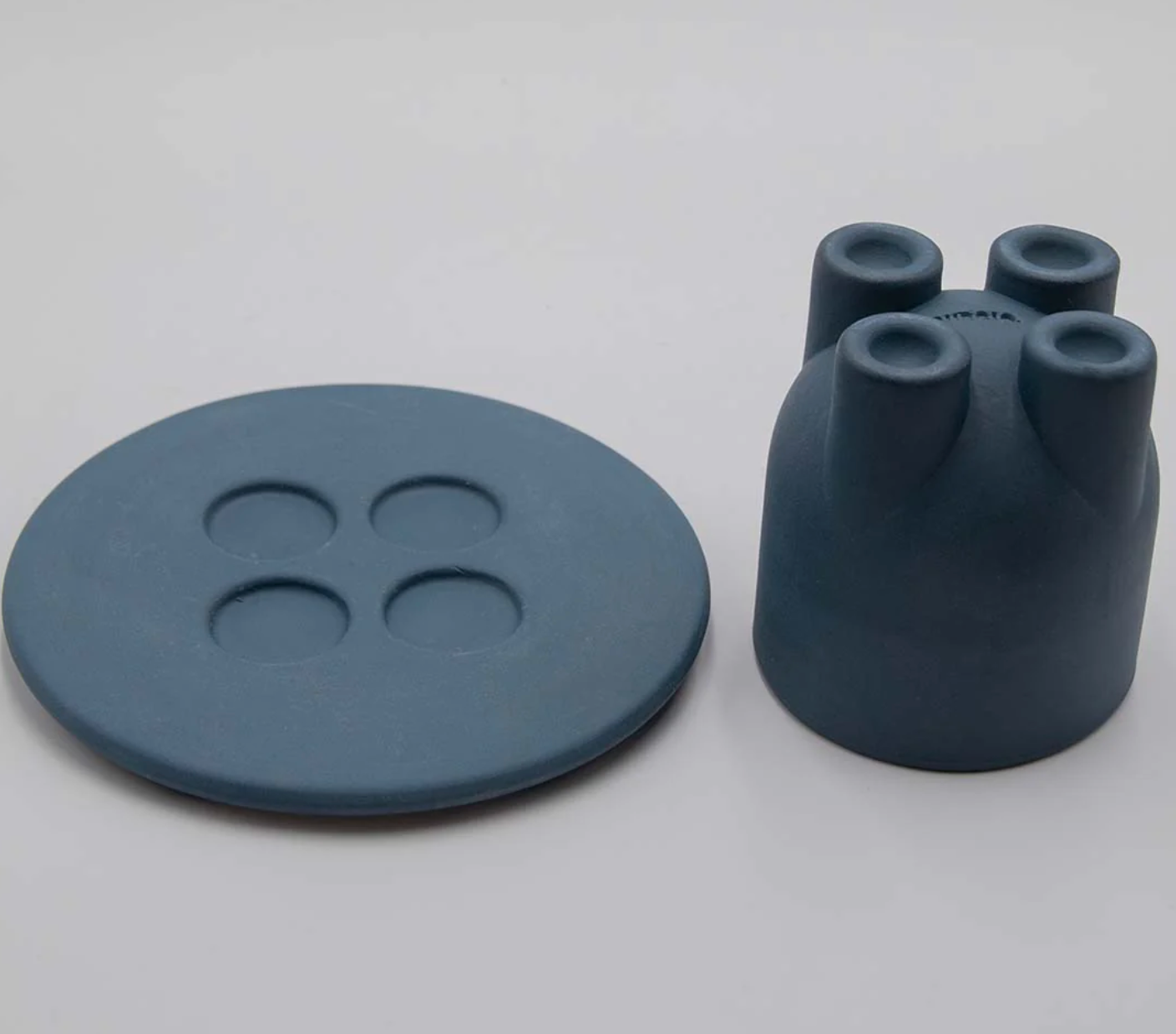 CUP WITH SAUCER - TEAL BLUE