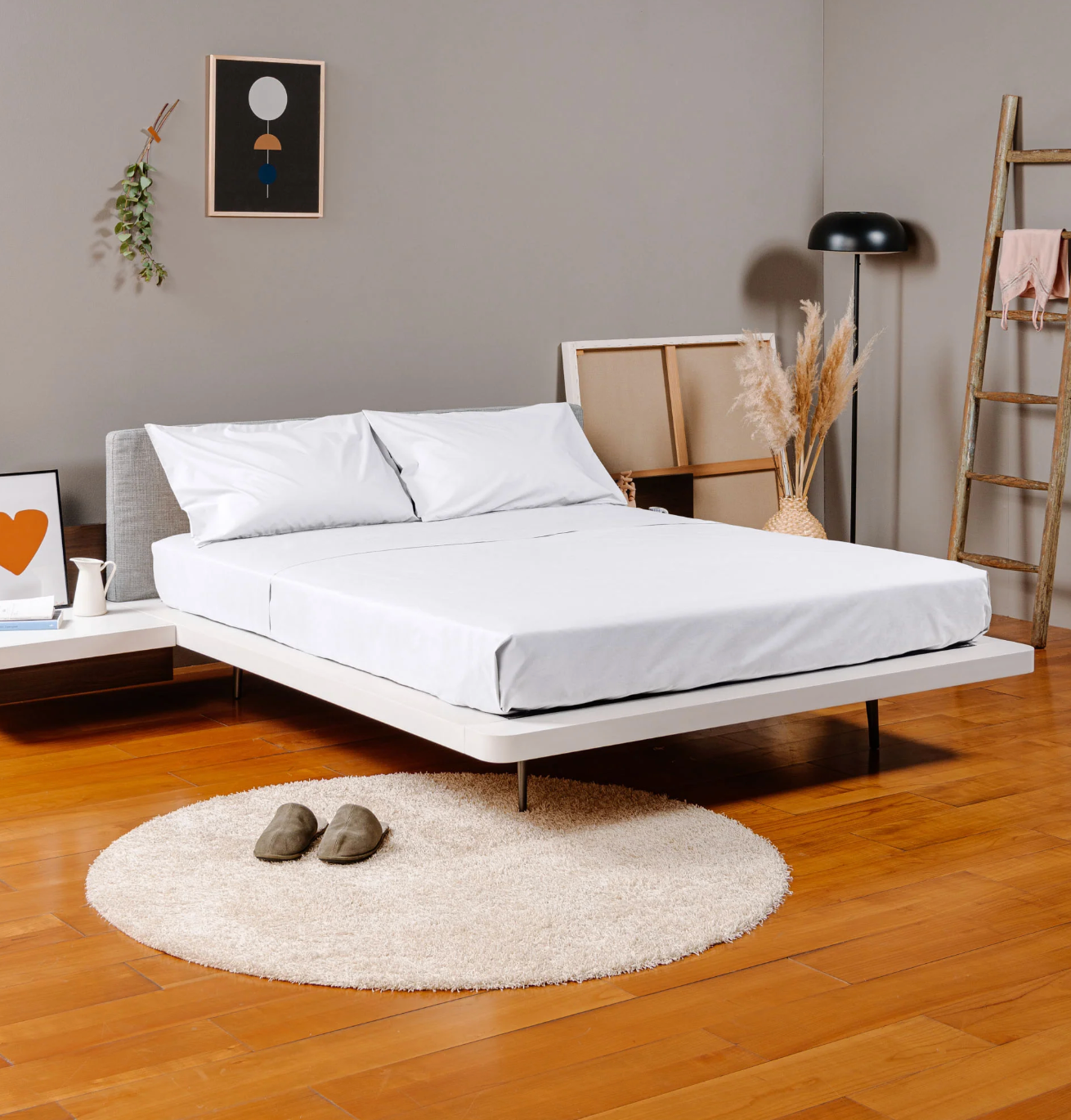 Completo lenzuola in cotone - Bianco Cotone / Cotone