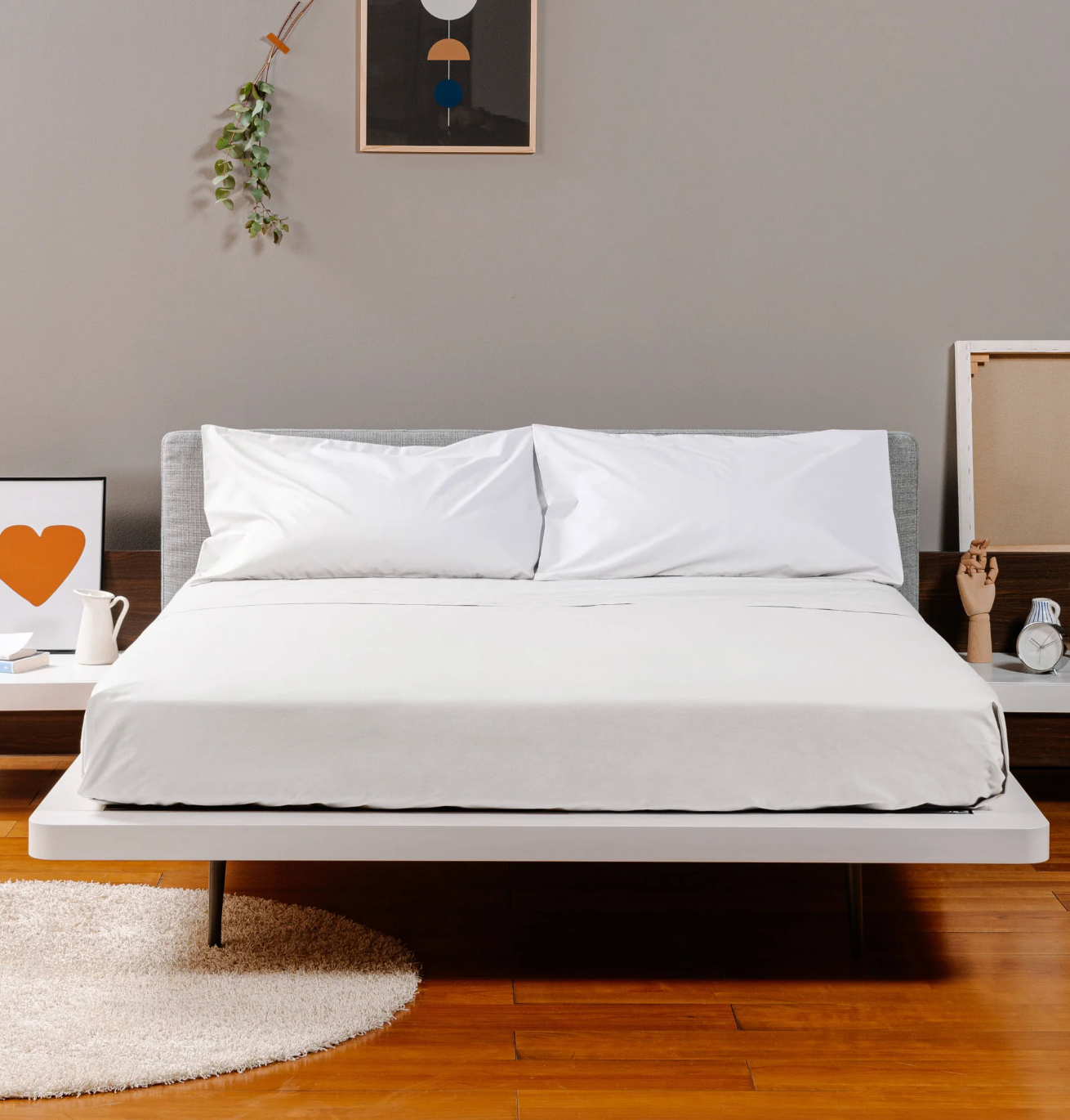 Completo lenzuola in cotone - Bianco Cotone / Cotone