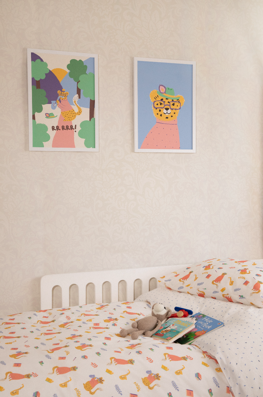 KIDS DUVET COVER & PILLOW CASE LEOPARD, THE WRITER