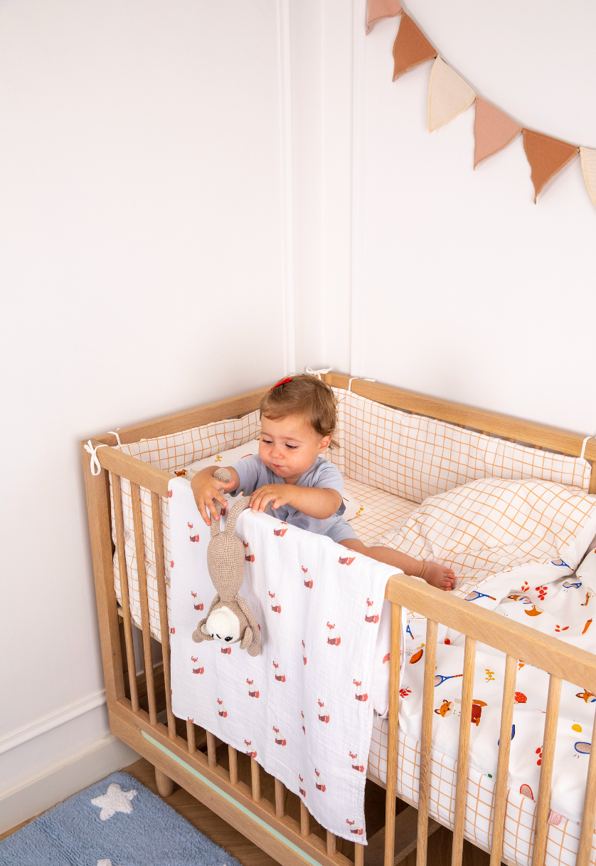 BABY FITTED SHEET PLAID
