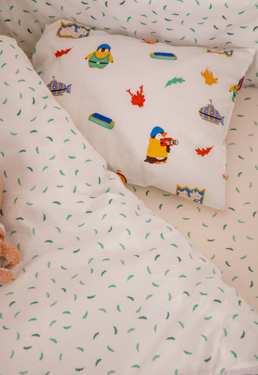 KIDS FITTED SHEET MOSS
