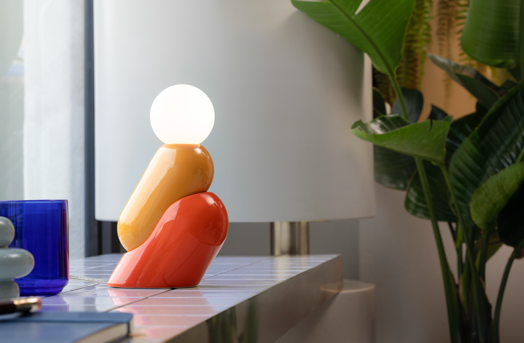 Lampada Da Tavolo Tata Giallo + Arancio Volpe