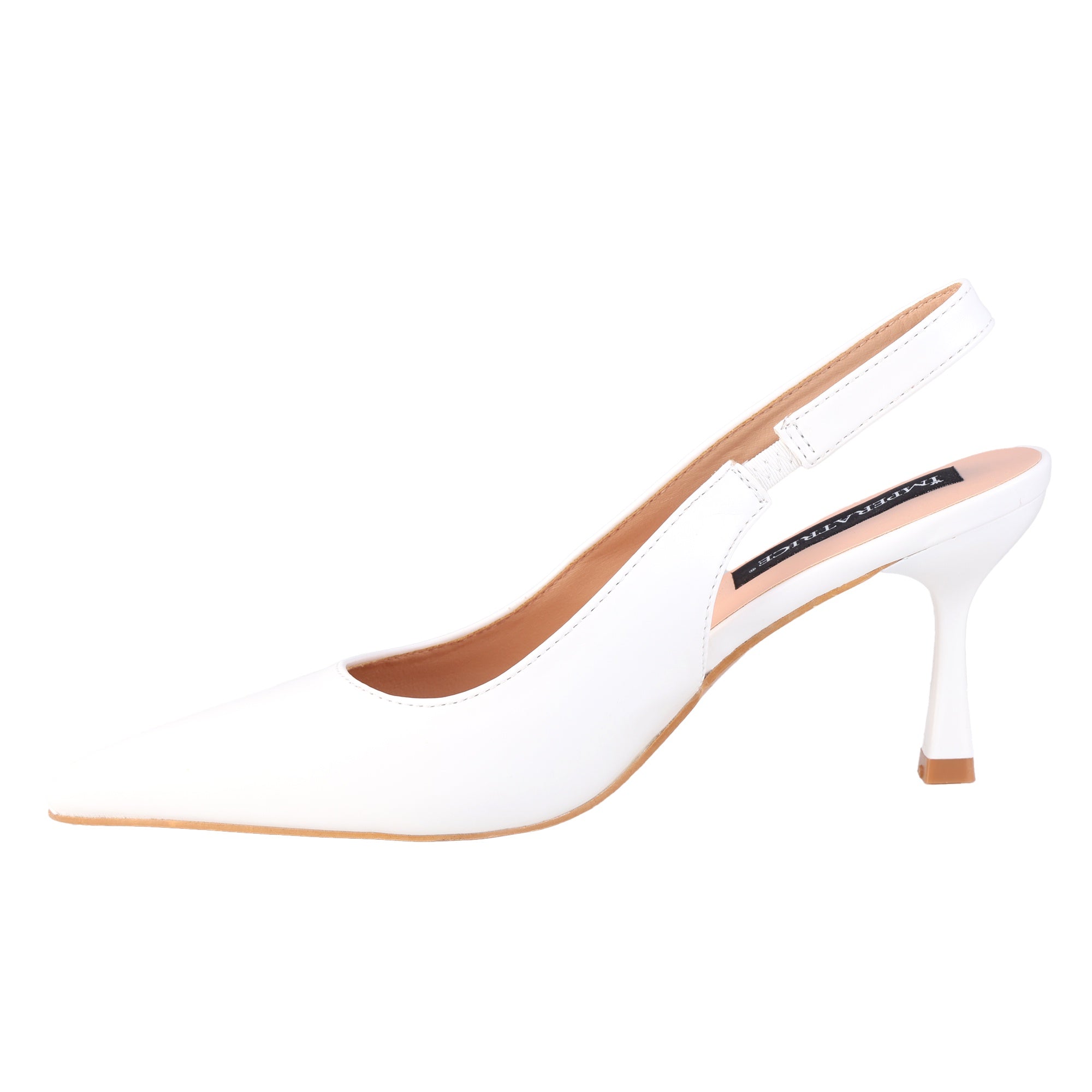Decolletè in simil pelle tacco 7 cm Bianco