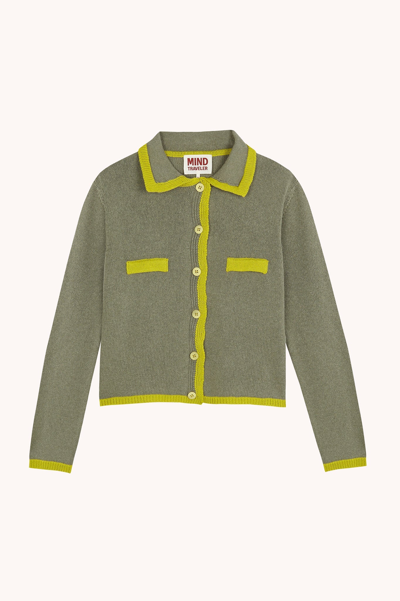 Cardigan in cotone verde Teresa