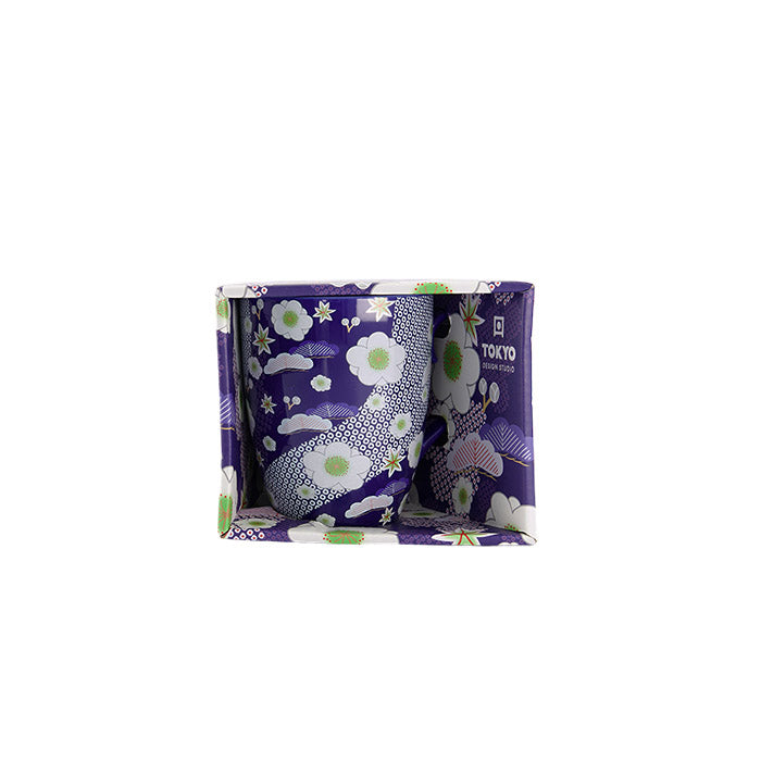 Kawaii Flower Mug  Blue 8.5X10.2Cm 300Ml Gb Set da  1